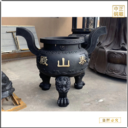 鑄銅關公 批發銅香爐圓形帶蓋香爐