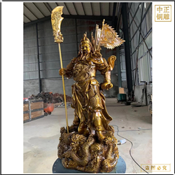 鑄銅關公 寺廟九龍銅關公