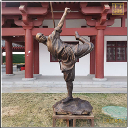 鑄銅關公 少林寺練功夫銅雕塑鑄造