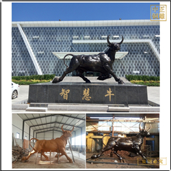 鑄銅關(guān)公 園林2米銅牛鑄造廠(chǎng)