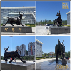 鑄銅關(guān)公 廣場(chǎng)智慧銅牛生產(chǎn)廠(chǎng)家