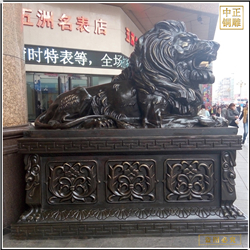 鑄銅關(guān)公 公司門(mén)口鑄銅匯豐獅