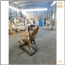 鑄銅關(guān)公 小型銅豬雕塑價(jià)格