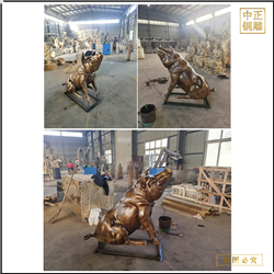 鑄銅關(guān)公 景觀銅豬雕塑鑄造