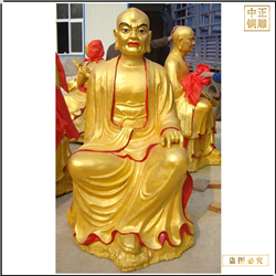 鑄銅關公 制作純銅十八羅漢站像