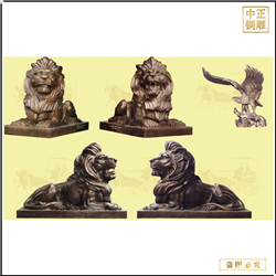 鑄銅關公 匯豐獅子西洋銅雕獅子