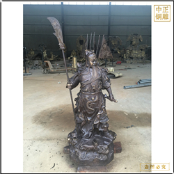 鑄銅關公 捋胡子持刀關公像