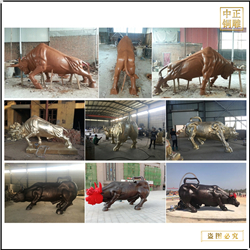 鑄銅關公 純銅牛工藝品擺件