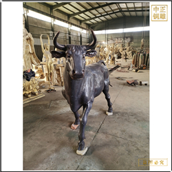 鑄銅關公 銅牛雕塑現貨供應