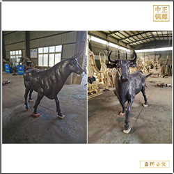 鑄銅關公 銅牛雕塑批發價格