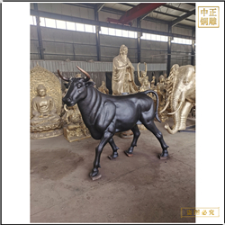 鑄銅關公 批發銅牛雕塑現貨
