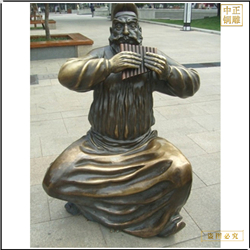 鑄銅關公 步行街雕塑廠家