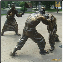 鑄銅關公 室外純銅腳力爭雄雕塑鑄造