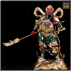 鑄銅關公 威武關公銅雕塑擺件