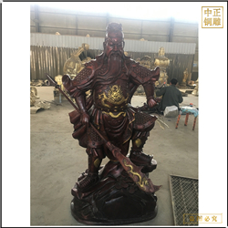 鑄銅關公 銅雕關公雕塑擺件