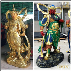 鑄銅關公 高度一米八韋陀銅佛像廠家