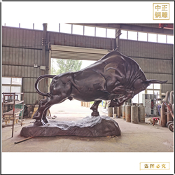 鑄銅關公 現貨銷售開荒銅牛雕塑