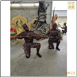 鑄銅關公 抗戰時期人物銅雕塑