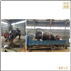 鑄銅關公 大型華爾街銅牛