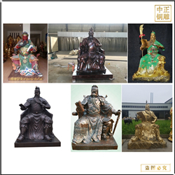 鑄銅關公 制作捋胡子關公廠家