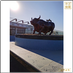 鑄銅關公 大型鎏金銅牛定制