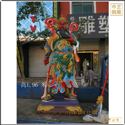 鑄銅關公 全銅彩繪關二爺神像定制