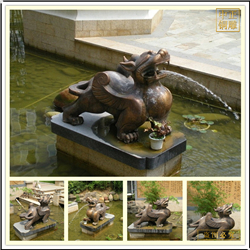 鑄銅關公 景觀噴泉貔貅銅雕塑