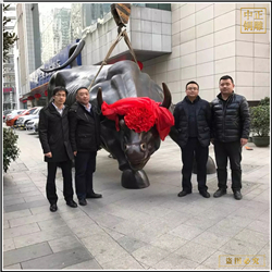 鑄銅關公 3米旺市銅牛擺件