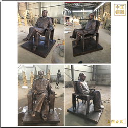 鑄銅關公 名人人物坐像銅雕塑