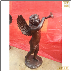 鑄銅關公 西方女人小孩雕塑