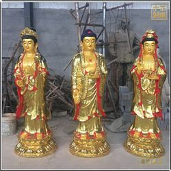 鑄銅關公 西方三圣銅佛像