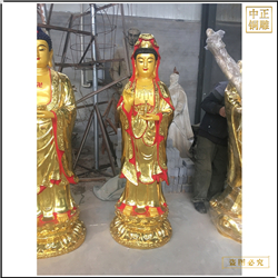 鑄銅關公 西方三圣佛像批發廠家