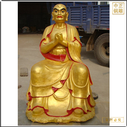 鑄銅關公 寺廟鑄銅小型十八羅漢佛像