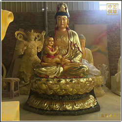 鑄銅關公 大型送子觀音銅像