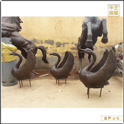 鑄銅關公 草坪商場銅天鵝擺件鑄造