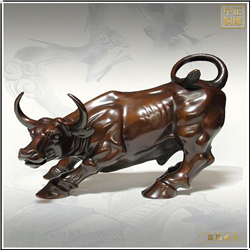 鑄銅關公 銅雕華爾街牛工藝品