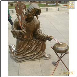 鑄銅關公 純銅皮影戲雕塑