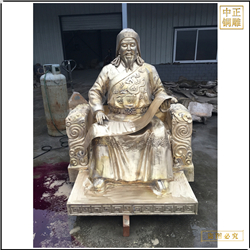 鑄銅關公 忽必烈人物純銅雕塑