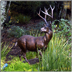 鑄銅關(guān)公 景觀銅鹿雕塑擺件