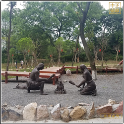 鑄銅關(guān)公 園林景觀馬壩人生火雕塑