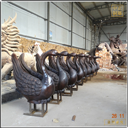 鑄銅關公 批量批發黃銅天鵝雕塑擺件