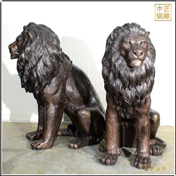 鑄銅關(guān)公 雄偉霸氣銅獅子擺件
