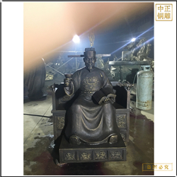鑄銅關公 古代皇帝帝王雕塑