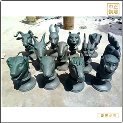 鑄銅關公 十二生肖擺件全套價格