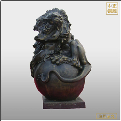 鑄銅關公 張嘴銅獅子制作