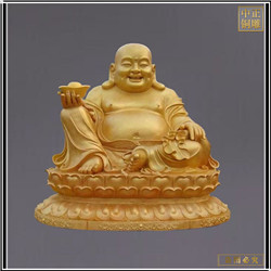 鑄銅關公 坐像彌勒佛銅像