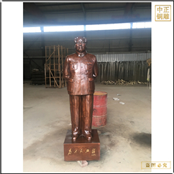 鑄銅關公 純銅名人背手像鑄造