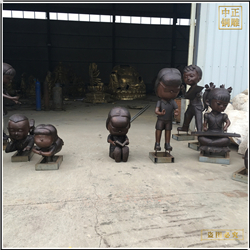 鑄銅關公 各種小孩銅雕塑