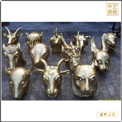鑄銅關(guān)公 貼金十二生肖雕塑價(jià)格