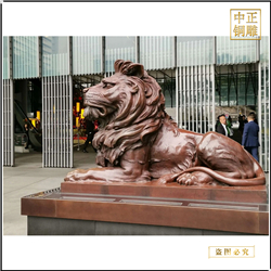 鑄銅關(guān)公 加工匯豐銅獅子銅雕